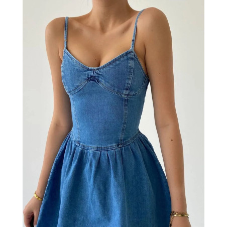 Mini denim dress