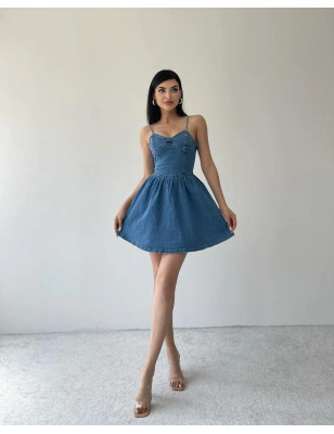 Mini denim dress