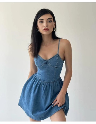 Mini denim dress